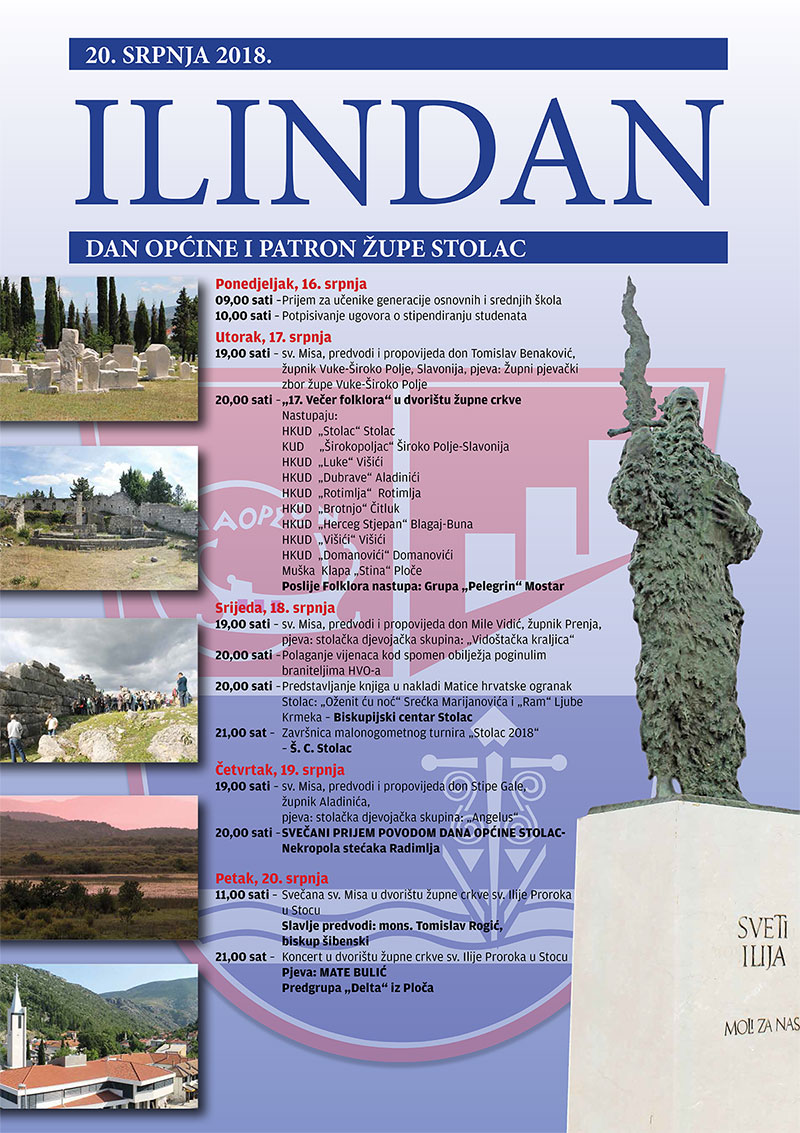 PROGRAM - ILIDANSKE SVEČANOSTI 2018. PROGRAM - ILIDANSKE SVEČANOSTI 2018.