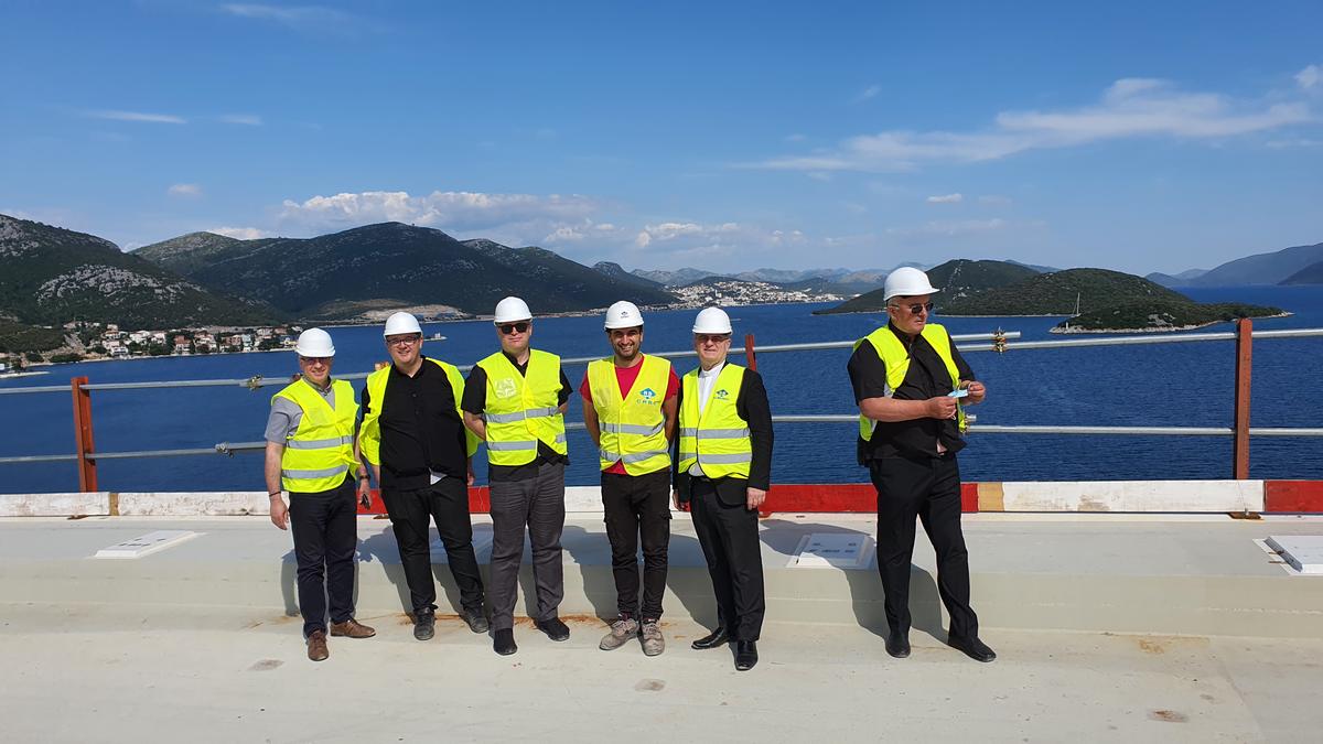 Dume Stolačkog dekanata posjetile gradilište „Pelješkog mosta“ 2021.