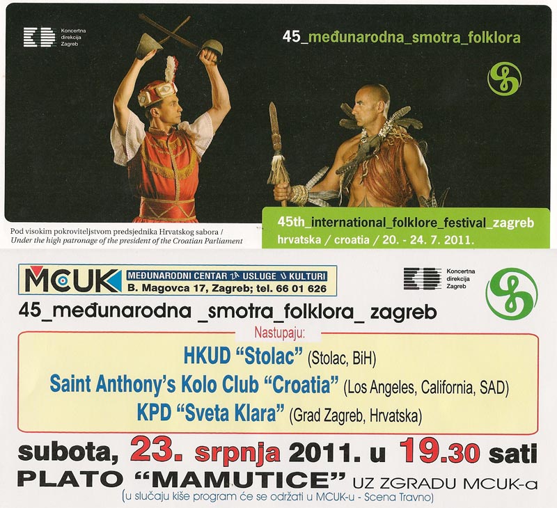 HKUD „Stolac" iz Stoca na Međunarodnoj Smotri Folklora u Zagrebu 2011. HKUD „Stolac" iz Stoca na Međunarodnoj Smotri Folklora u Zagrebu 2011.